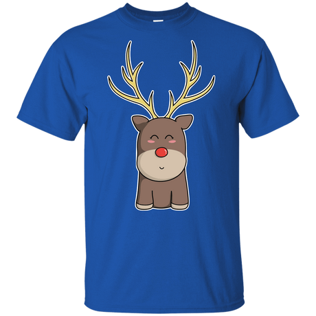 T-Shirts Royal / YXS Kawaii Christmas Reindeer Youth T-Shirt