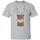 T-Shirts Sport Grey / YXS Kawaii Christmas Reindeer Youth T-Shirt