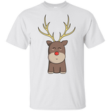 T-Shirts White / YXS Kawaii Christmas Reindeer Youth T-Shirt