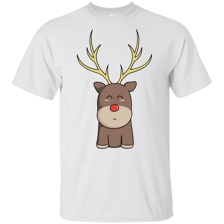 T-Shirts White / YXS Kawaii Christmas Reindeer Youth T-Shirt