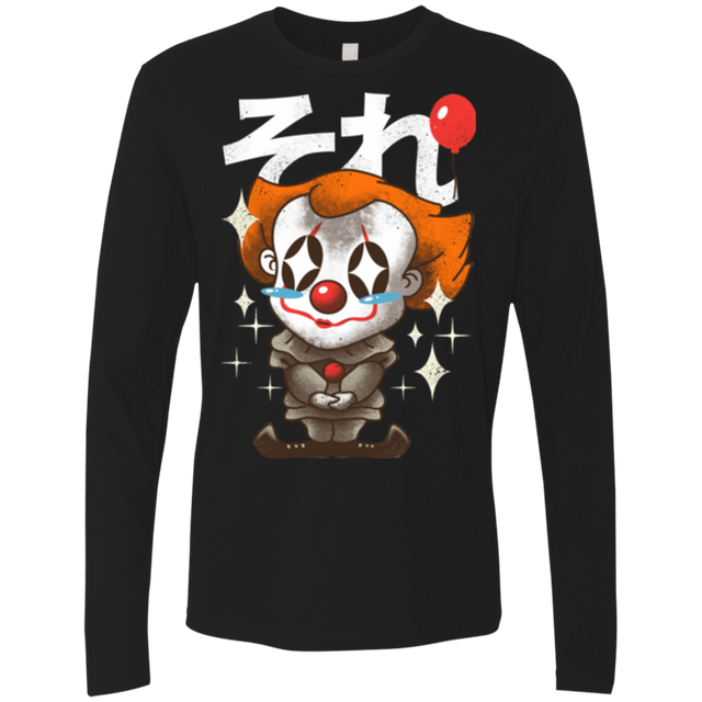 T-Shirts Black / Small Kawaii Clown Men's Premium Long Sleeve