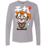 T-Shirts Heather Grey / Small Kawaii Clown Men's Premium Long Sleeve