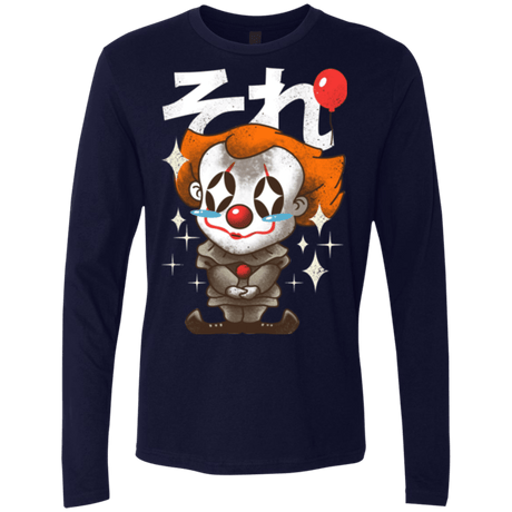 T-Shirts Midnight Navy / Small Kawaii Clown Men's Premium Long Sleeve