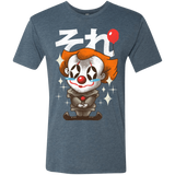 T-Shirts Indigo / Small Kawaii Clown Men's Triblend T-Shirt
