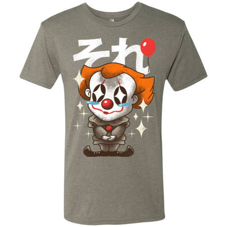 T-Shirts Venetian Grey / Small Kawaii Clown Men's Triblend T-Shirt