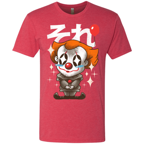 T-Shirts Vintage Red / Small Kawaii Clown Men's Triblend T-Shirt