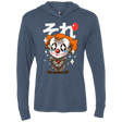 T-Shirts Indigo / X-Small Kawaii Clown Triblend Long Sleeve Hoodie Tee