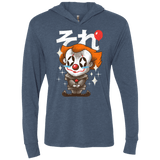 T-Shirts Indigo / X-Small Kawaii Clown Triblend Long Sleeve Hoodie Tee