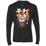 T-Shirts Vintage Black / X-Small Kawaii Clown Triblend Long Sleeve Hoodie Tee