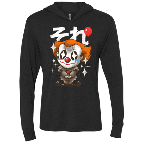 T-Shirts Vintage Black / X-Small Kawaii Clown Triblend Long Sleeve Hoodie Tee