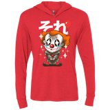 T-Shirts Vintage Red / X-Small Kawaii Clown Triblend Long Sleeve Hoodie Tee