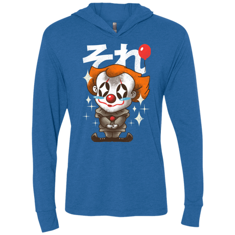T-Shirts Vintage Royal / X-Small Kawaii Clown Triblend Long Sleeve Hoodie Tee