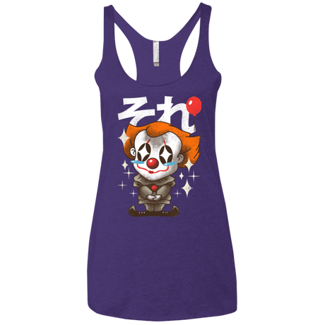 T-Shirts Purple / X-Small Kawaii Clown Women's Triblend Racerback Tank