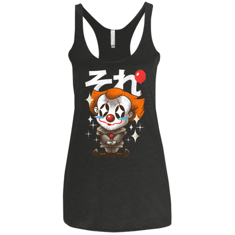 T-Shirts Vintage Black / X-Small Kawaii Clown Women's Triblend Racerback Tank