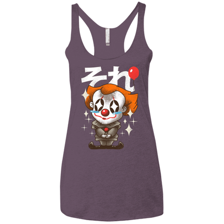 T-Shirts Vintage Purple / X-Small Kawaii Clown Women's Triblend Racerback Tank