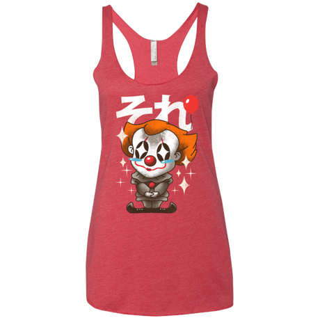 T-Shirts Vintage Red / X-Small Kawaii Clown Women's Triblend Racerback Tank