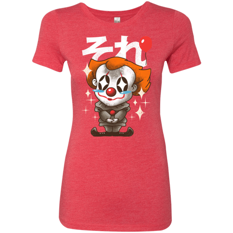 T-Shirts Vintage Red / Small Kawaii Clown Women's Triblend T-Shirt