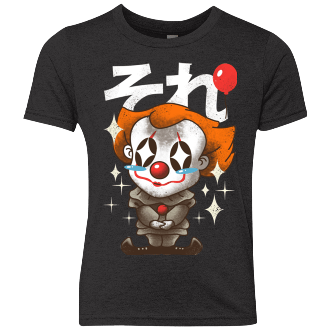T-Shirts Vintage Black / YXS Kawaii Clown Youth Triblend T-Shirt