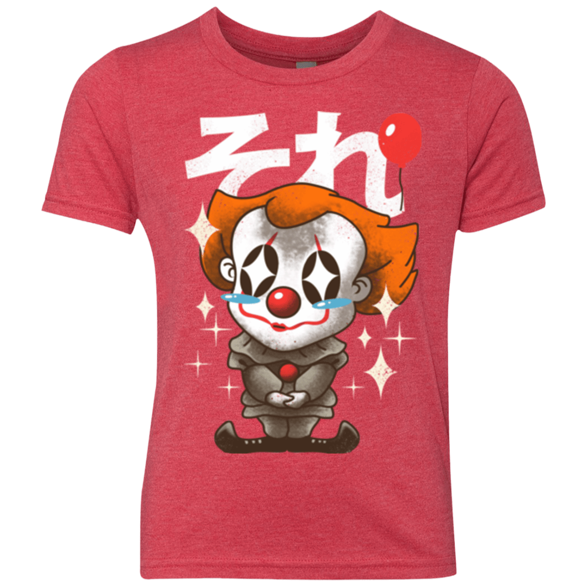 T-Shirts Vintage Red / YXS Kawaii Clown Youth Triblend T-Shirt