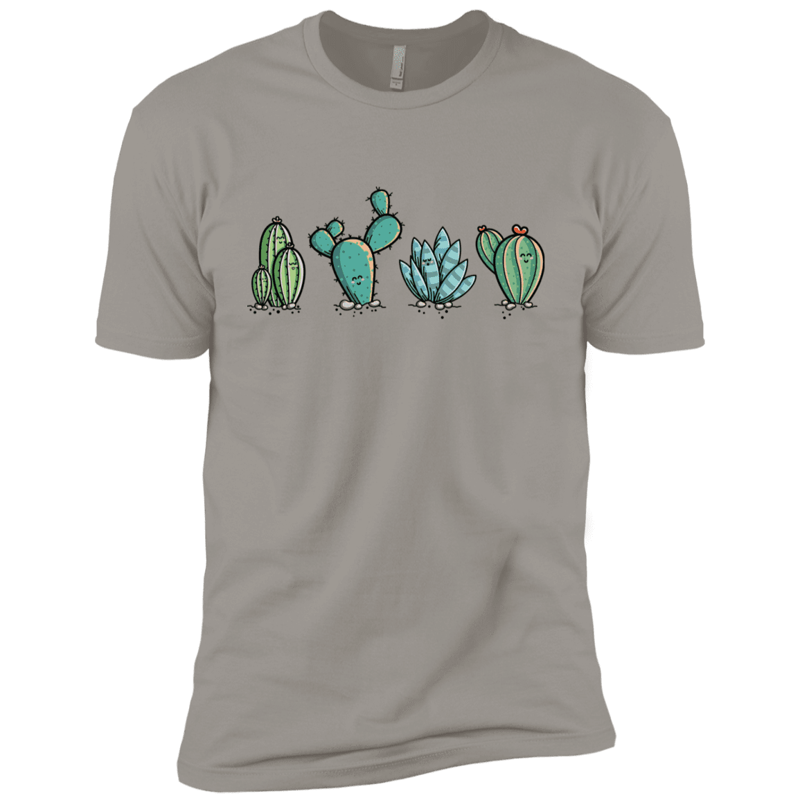 T-Shirts Light Grey / YXS Kawaii Cute Cactus Plants Boys Premium T-Shirt