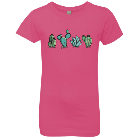 T-Shirts Hot Pink / YXS Kawaii Cute Cactus Plants Girls Premium T-Shirt