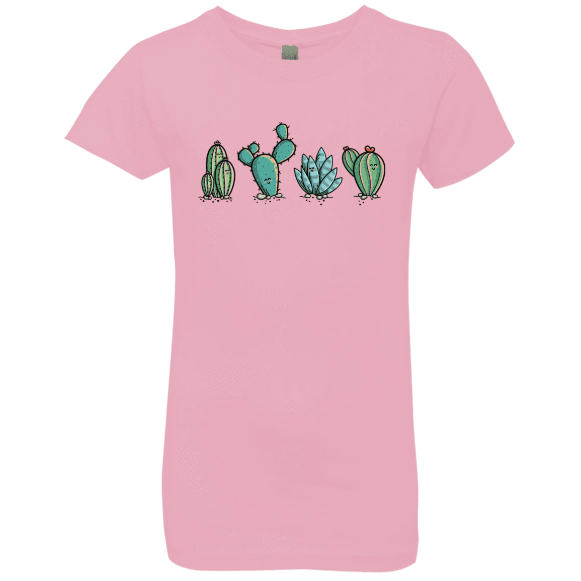 T-Shirts Light Pink / YXS Kawaii Cute Cactus Plants Girls Premium T-Shirt