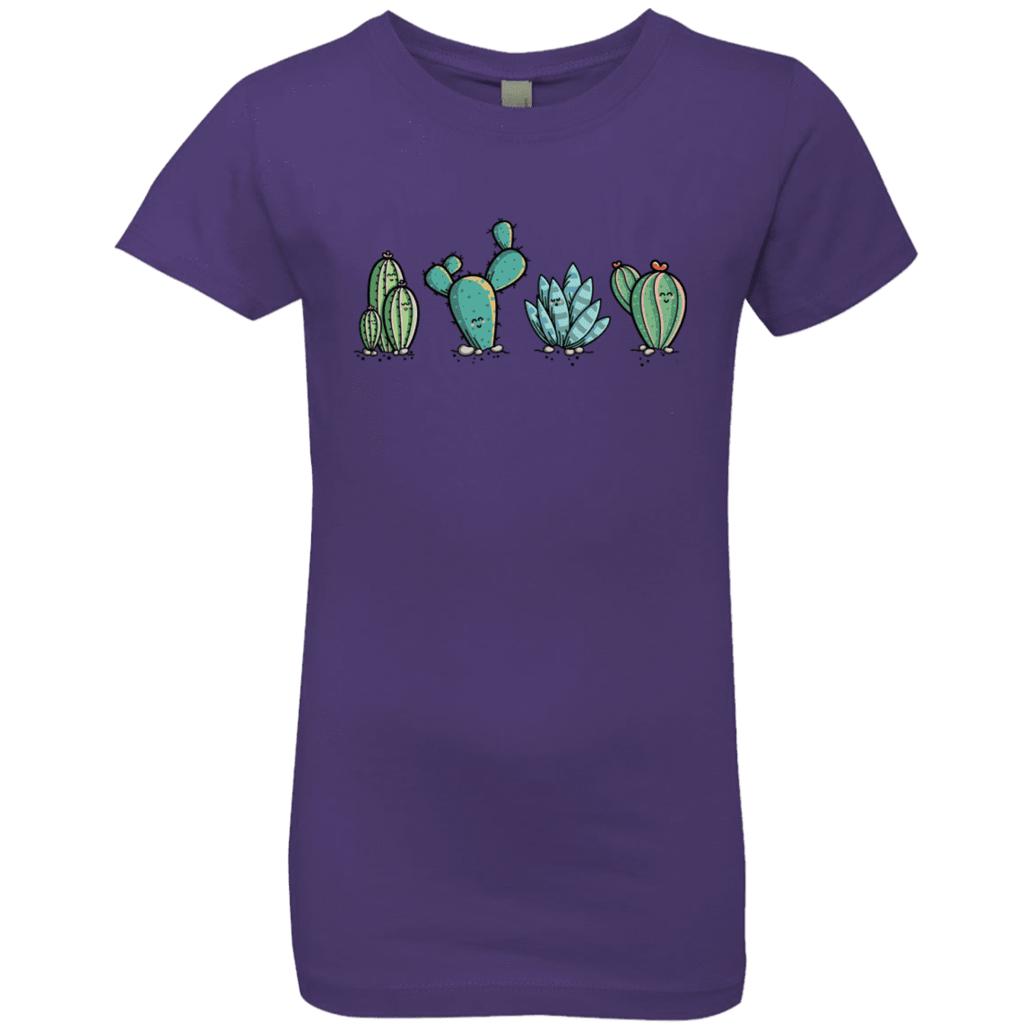 T-Shirts Purple Rush / YXS Kawaii Cute Cactus Plants Girls Premium T-Shirt