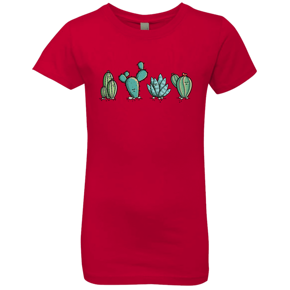 T-Shirts Red / YXS Kawaii Cute Cactus Plants Girls Premium T-Shirt