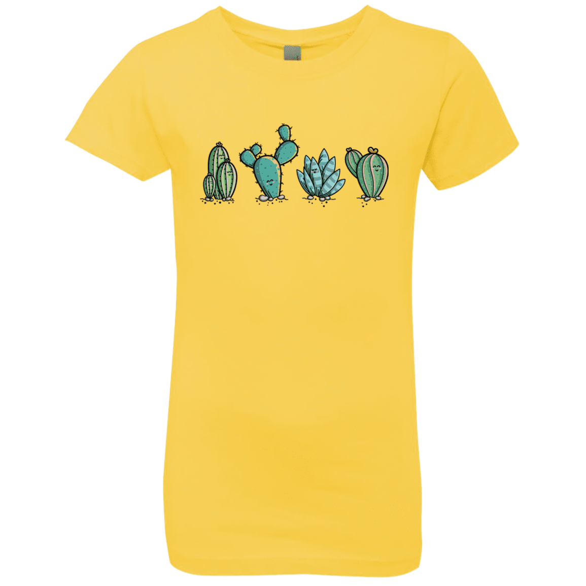 T-Shirts Vibrant Yellow / YXS Kawaii Cute Cactus Plants Girls Premium T-Shirt