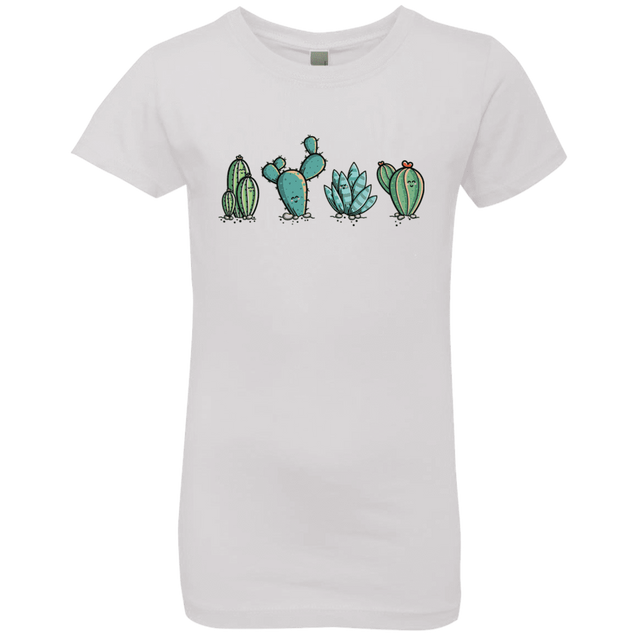 T-Shirts White / YXS Kawaii Cute Cactus Plants Girls Premium T-Shirt