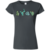T-Shirts Charcoal / S Kawaii Cute Cactus Plants Junior Slimmer-Fit T-Shirt