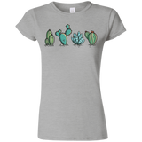 T-Shirts Sport Grey / S Kawaii Cute Cactus Plants Junior Slimmer-Fit T-Shirt