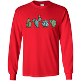 T-Shirts Red / S Kawaii Cute Cactus Plants Men's Long Sleeve T-Shirt