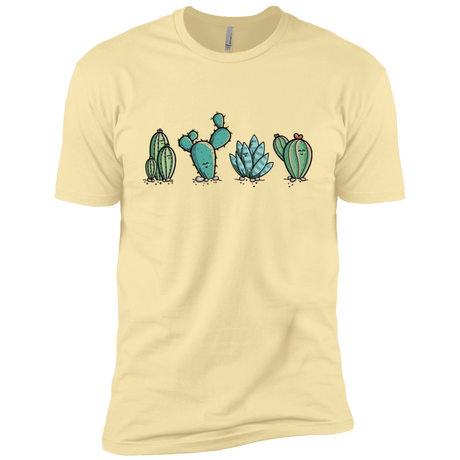 T-Shirts Banana Cream / X-Small Kawaii Cute Cactus Plants Men's Premium T-Shirt