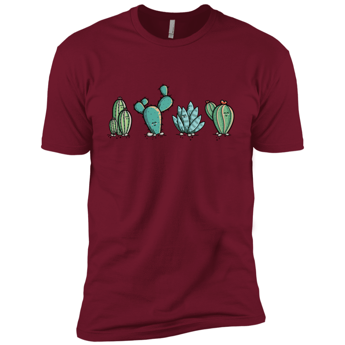 T-Shirts Cardinal / X-Small Kawaii Cute Cactus Plants Men's Premium T-Shirt