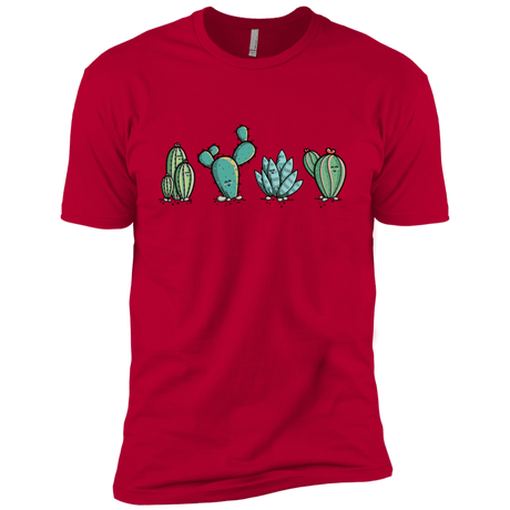 T-Shirts Red / X-Small Kawaii Cute Cactus Plants Men's Premium T-Shirt