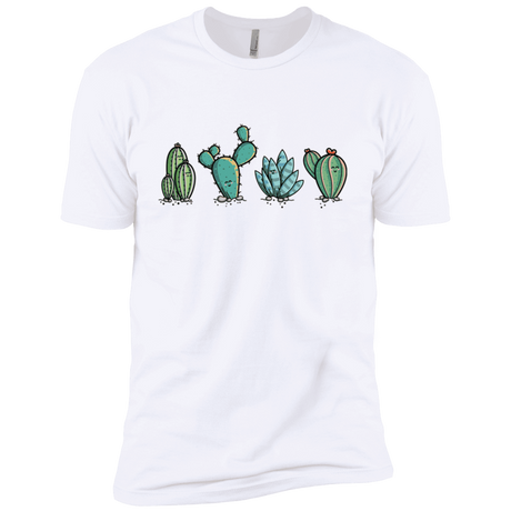 T-Shirts White / X-Small Kawaii Cute Cactus Plants Men's Premium T-Shirt