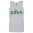 T-Shirts Heather Grey / S Kawaii Cute Cactus Plants Men's Premium Tank Top