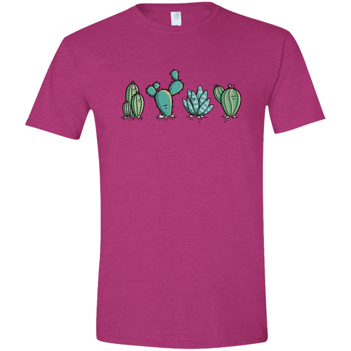 T-Shirts Antique Heliconia / S Kawaii Cute Cactus Plants Men's Semi-Fitted Softstyle