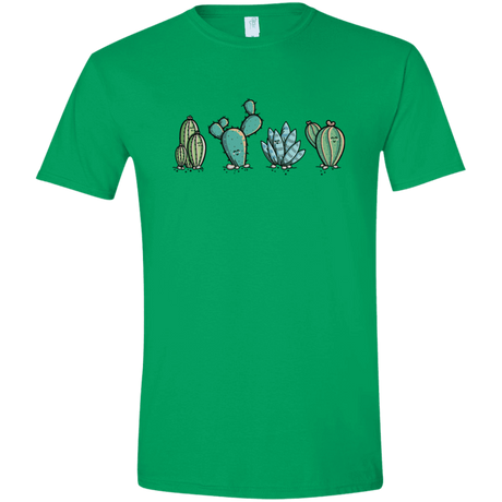 T-Shirts Irish Green / S Kawaii Cute Cactus Plants Men's Semi-Fitted Softstyle