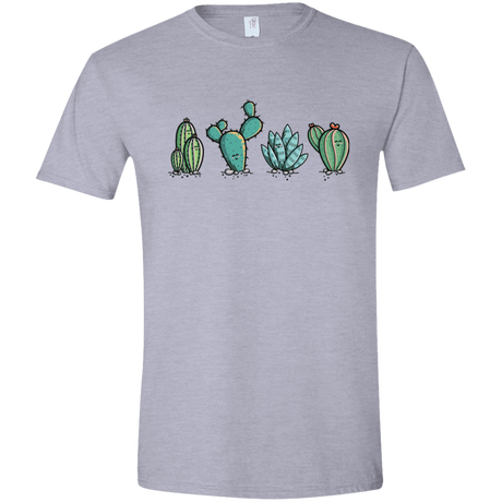 T-Shirts Sport Grey / X-Small Kawaii Cute Cactus Plants Men's Semi-Fitted Softstyle