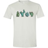 T-Shirts White / X-Small Kawaii Cute Cactus Plants Men's Semi-Fitted Softstyle