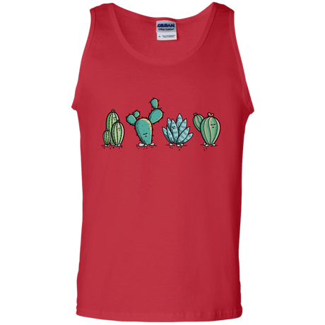 T-Shirts Red / S Kawaii Cute Cactus Plants Men's Tank Top