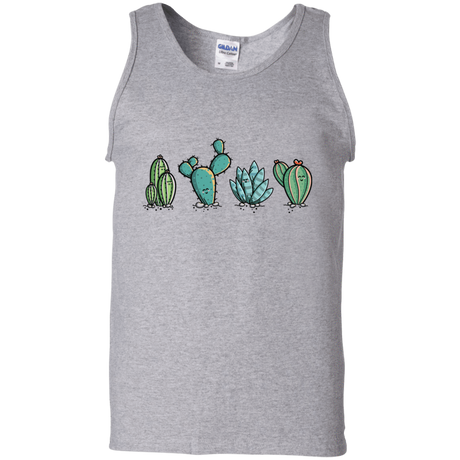 T-Shirts Sport Grey / S Kawaii Cute Cactus Plants Men's Tank Top