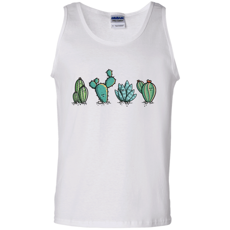 T-Shirts White / S Kawaii Cute Cactus Plants Men's Tank Top