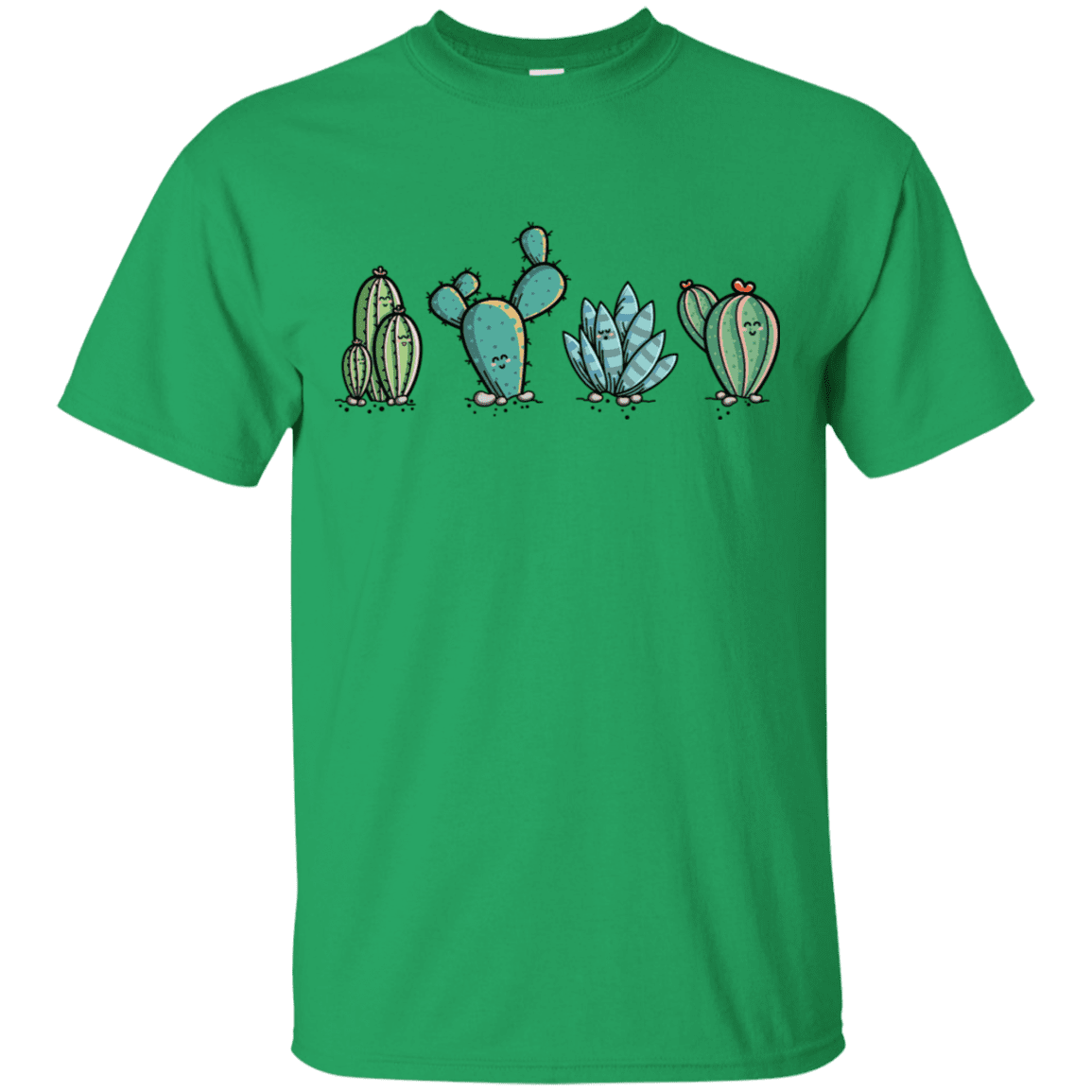 T-Shirts Irish Green / S Kawaii Cute Cactus Plants T-Shirt