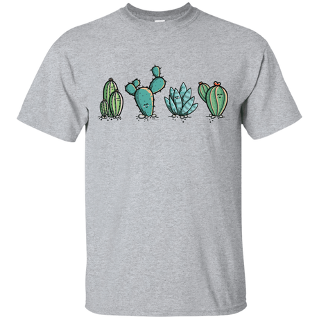 T-Shirts Sport Grey / S Kawaii Cute Cactus Plants T-Shirt