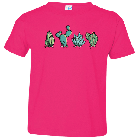 T-Shirts Hot Pink / 2T Kawaii Cute Cactus Plants Toddler Premium T-Shirt