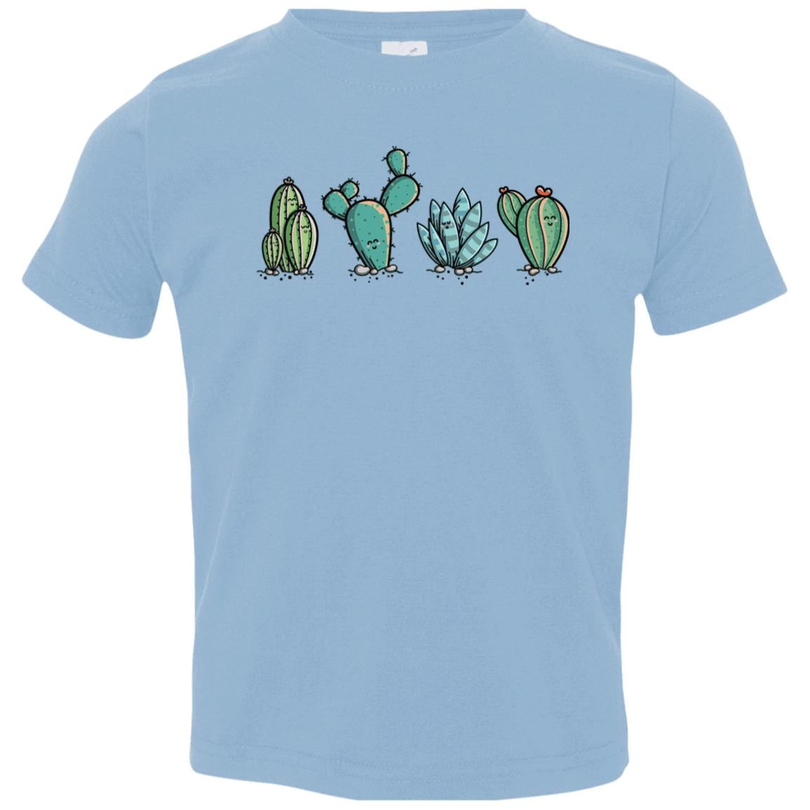 T-Shirts Light Blue / 2T Kawaii Cute Cactus Plants Toddler Premium T-Shirt