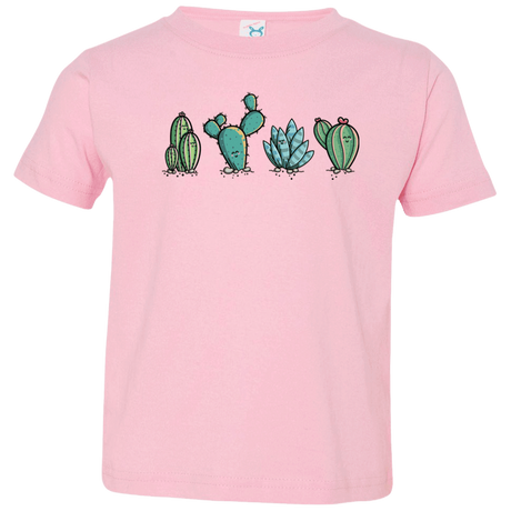 T-Shirts Pink / 2T Kawaii Cute Cactus Plants Toddler Premium T-Shirt